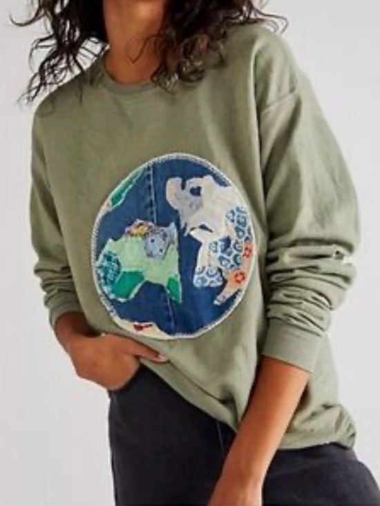 Free People Tops - NWT Free People x Tricia Fix Earth Day Sweatshirt. Small
